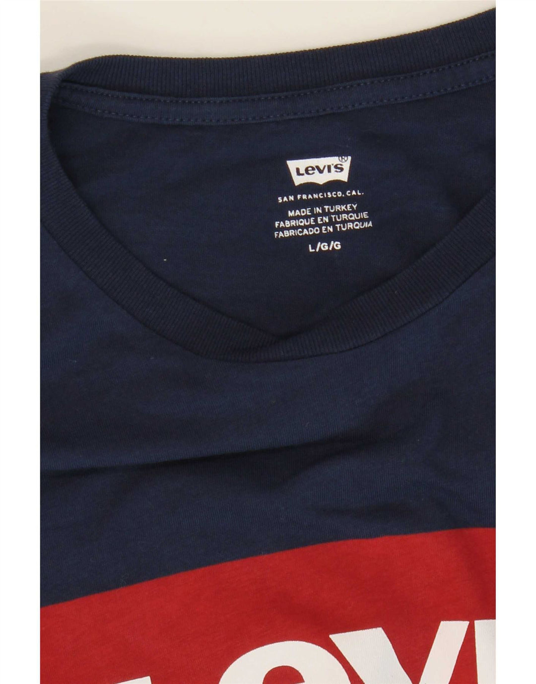 Levi's Mens Graphic T-Shirt Top Large Navy Blue