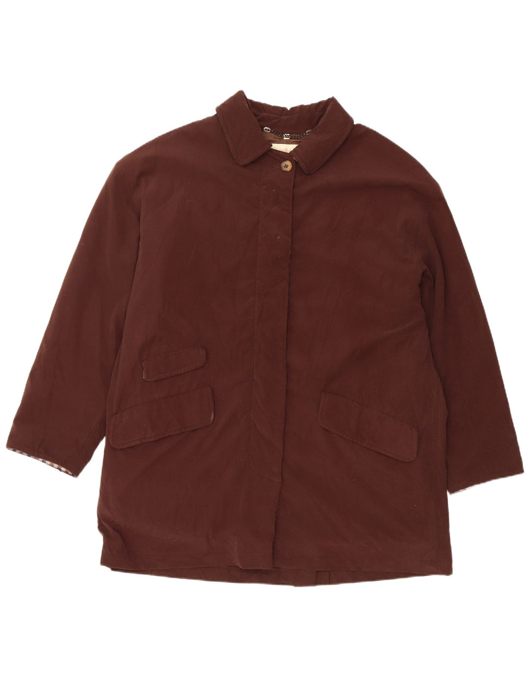 Aquascutum Womens Gore-Tex Oversized Overcoat UK 14 Medium Brown Polyester