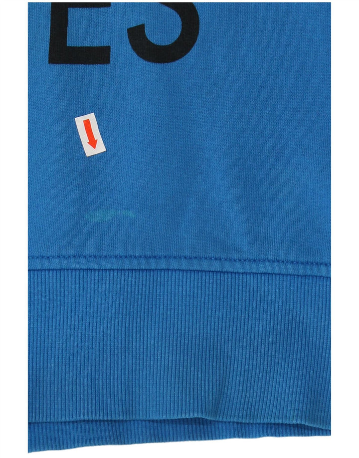 JACK & JONES Mens Graphic Hoodie Jumper XL Blue Cotton