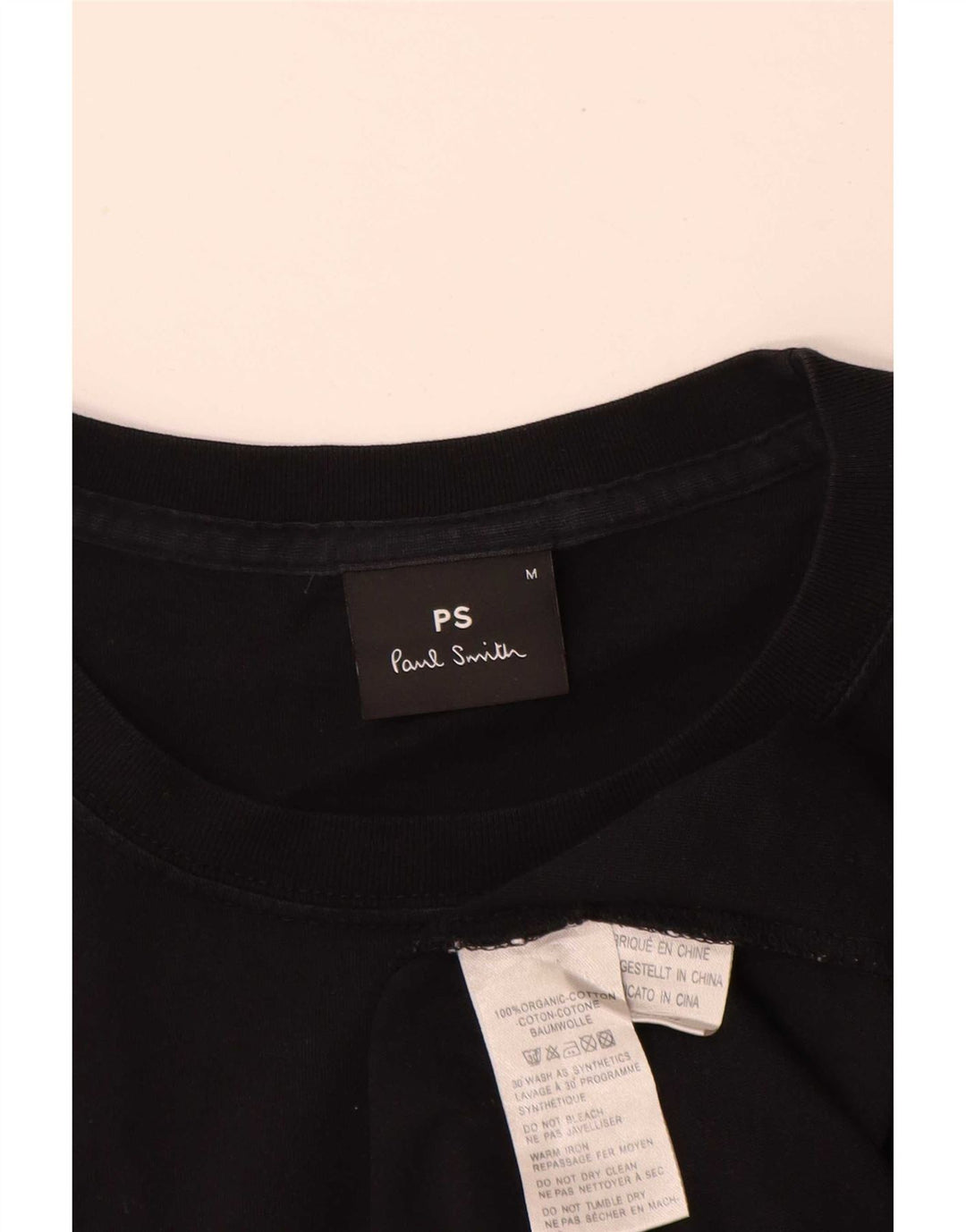 Paul Smith Mens T-Shirt Top Medium Black Cotton