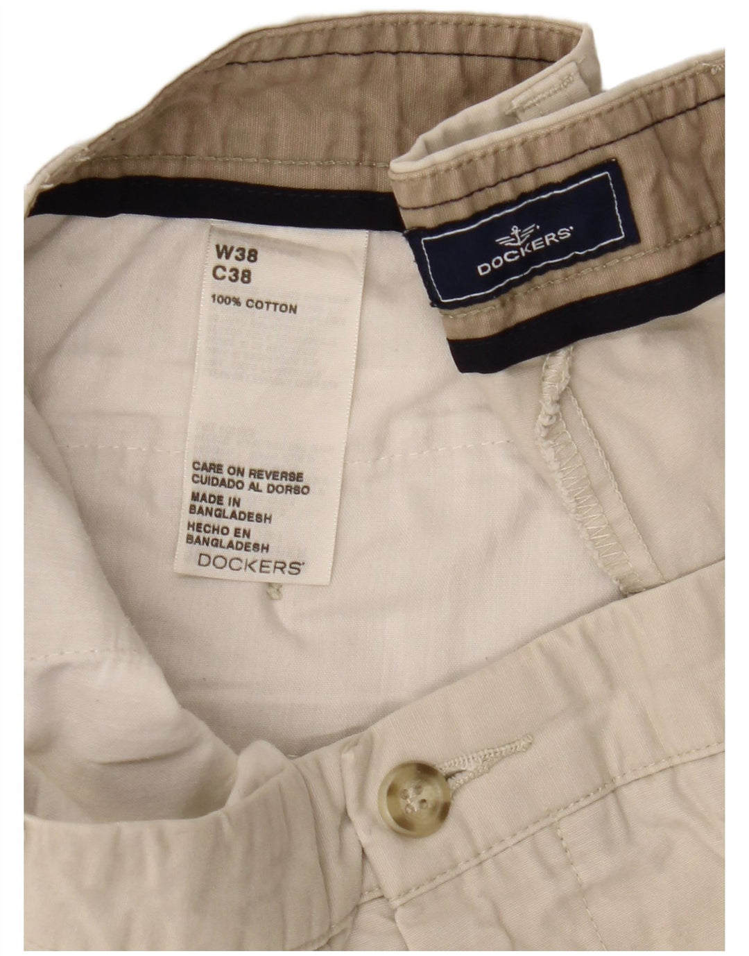 DOCKERS Mens Cargo Shorts W38 XL Beige Cotton