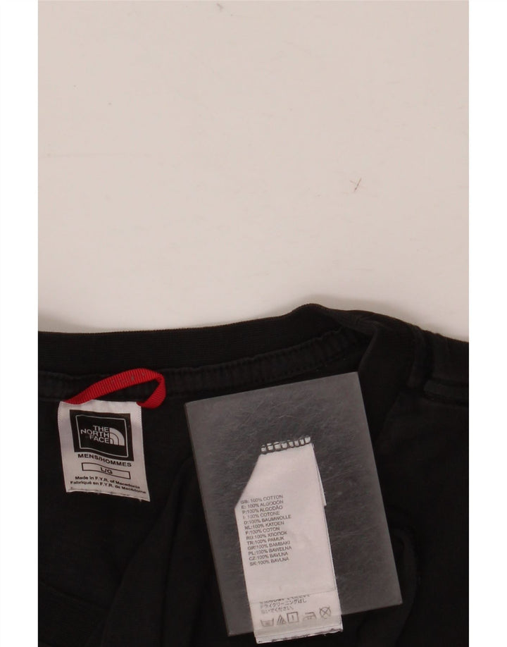 THE NORTH FACE Mens Graphic T-Shirt Top Large Black Cotton