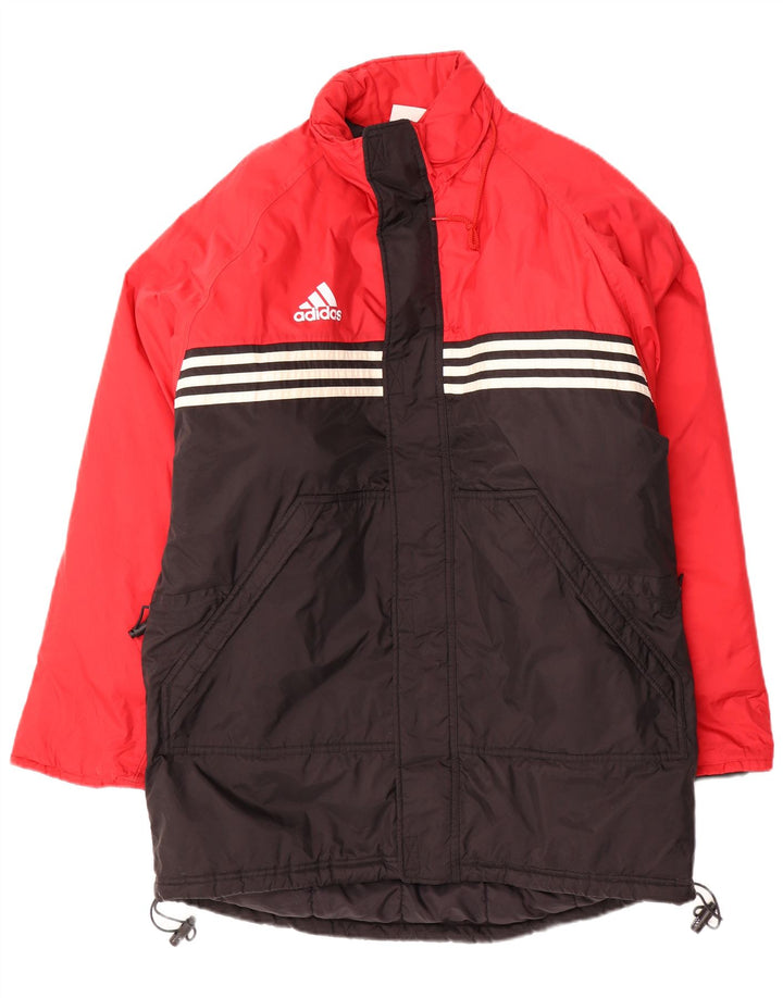 ADIDAS Mens Loose Fit Padded Coat UK 40/42 Medium Black Colourblock