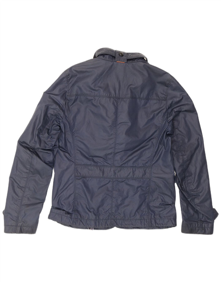 Hugo Boss Mens Utility Jacket EU 50 Large Navy Blue Cotton