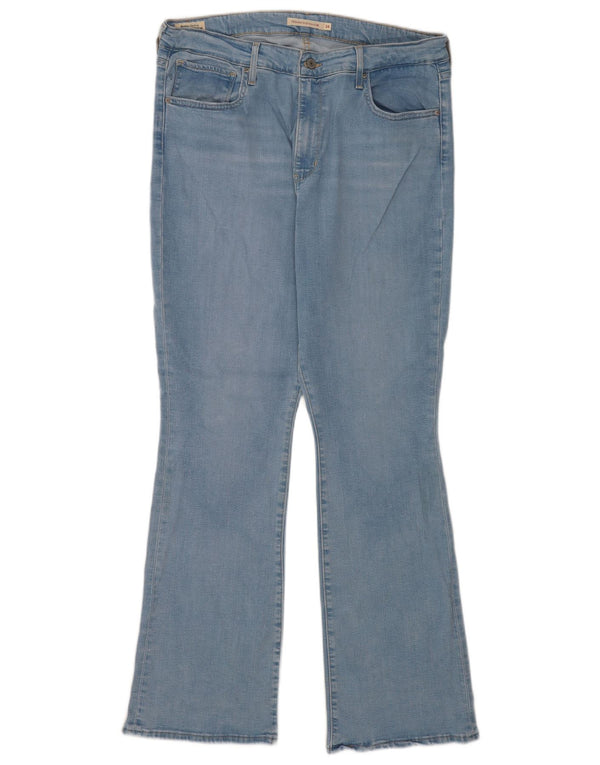 Levi's Womens 725 High Rise Bootcut Jeans W34 L32 Blue Lyocell