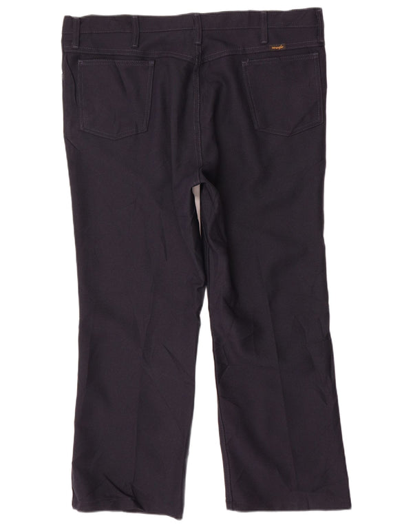 WRANGLER Mens Straight Casual Trousers W40 L27  Navy Blue Polyester