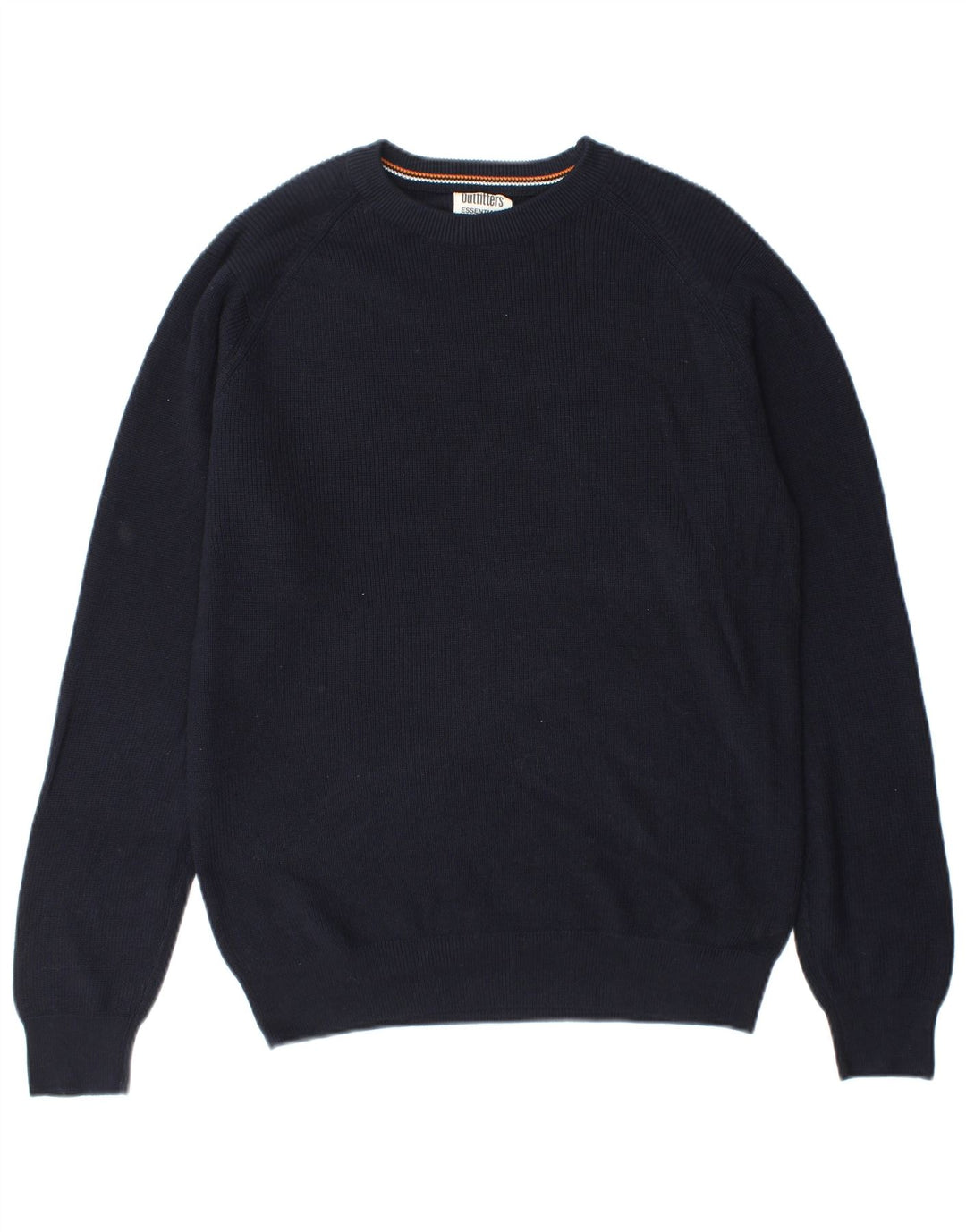 Essentials Mens Crew Neck Jumper Sweater Large Navy Blue Cotton