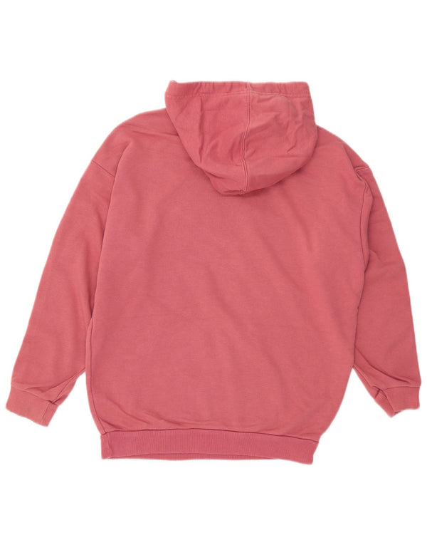 Adidas Womens Graphic Oversized Hoodie Jumper UK 10 Small Pink Colourblock