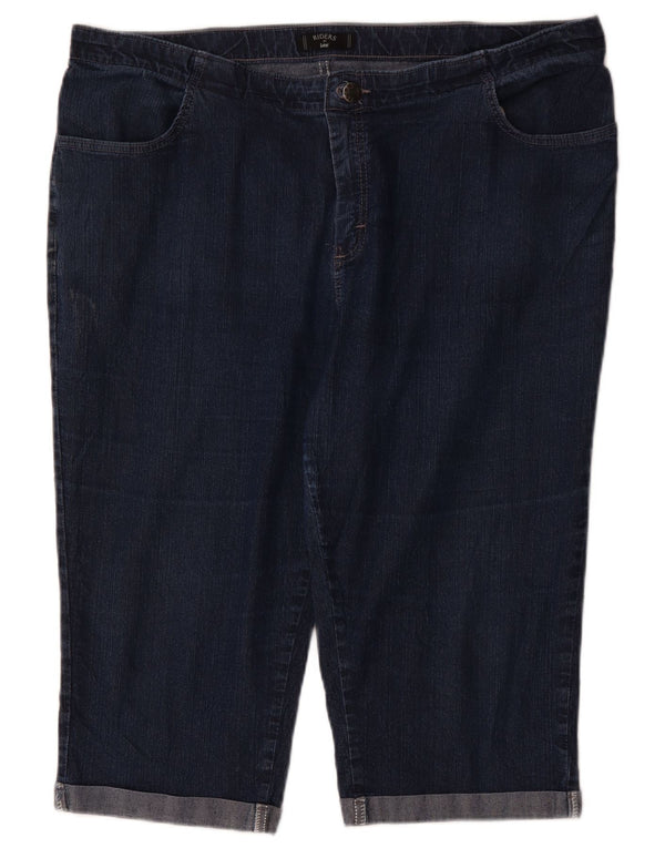 LEE Womens Riders Capri Jeans US 20 3XL W40 L19 Navy Blue Cotton