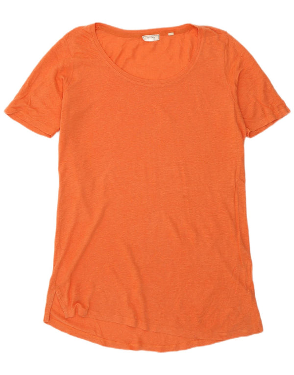 Fat Face Womens Oversized T-Shirt Top UK 10 Small  Orange