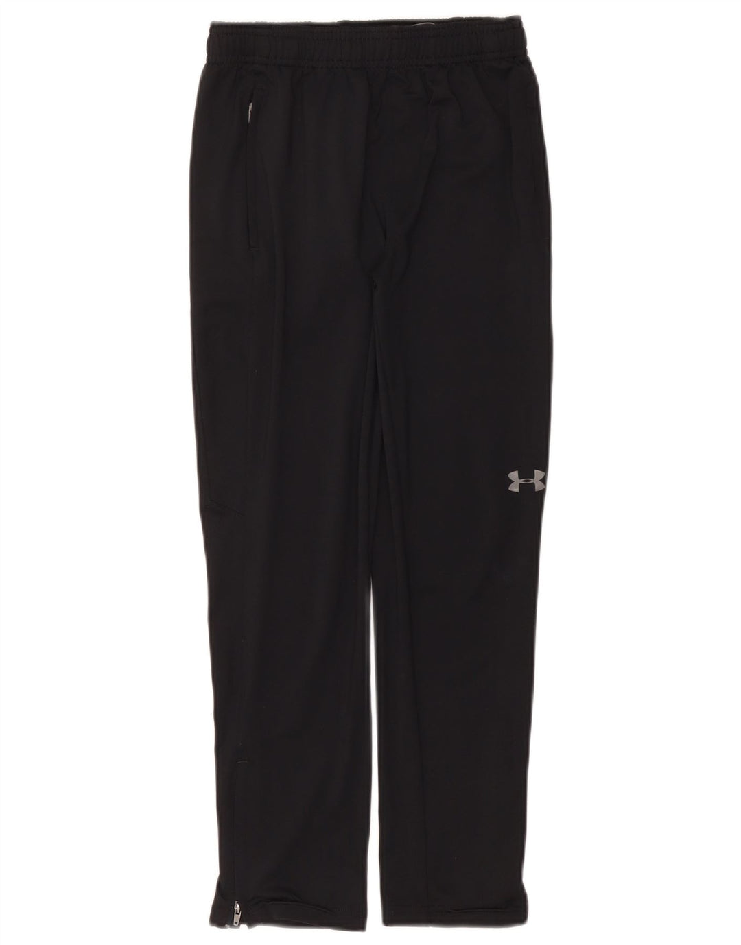 UNDER ARMOUR Boys Fitted Tracksuit Trousers 9-10 Years Medium Black