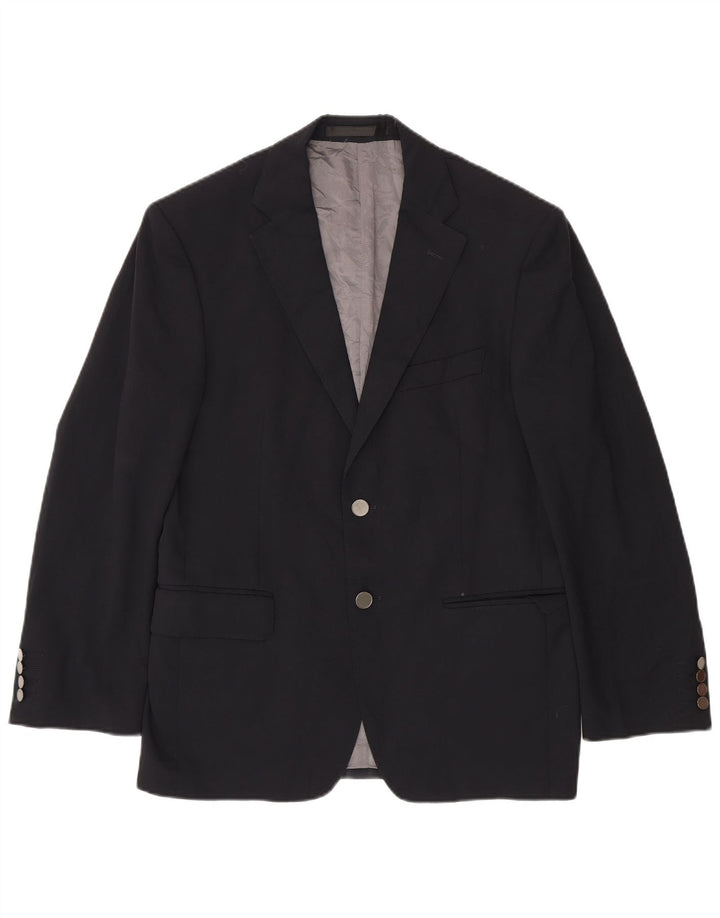 Marks & Spencer Mens Short 2 Button Blazer Jacket EU 38 Medium Navy Blue