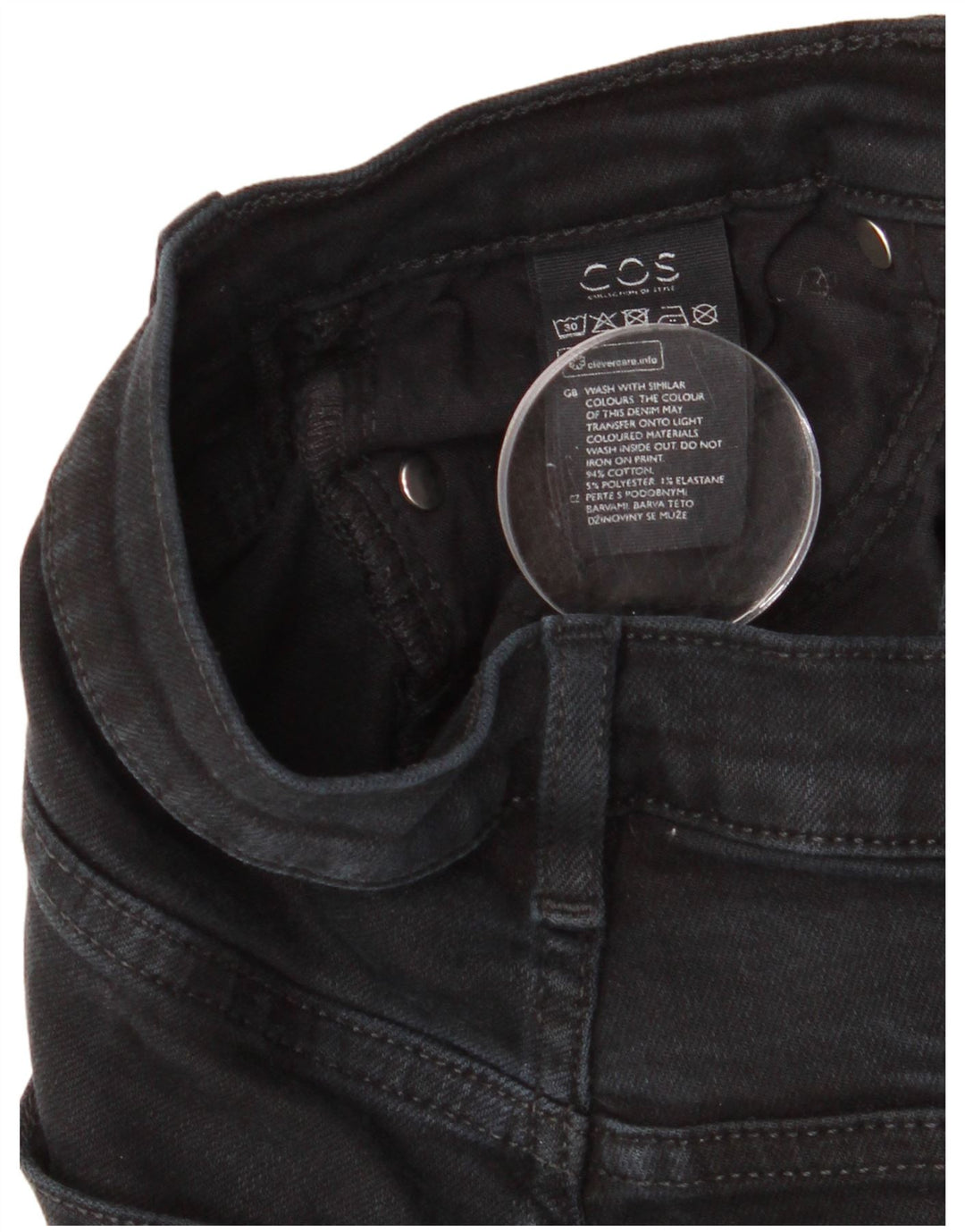 Cos Womens Skinny Jeans W26 L26 Black Cotton