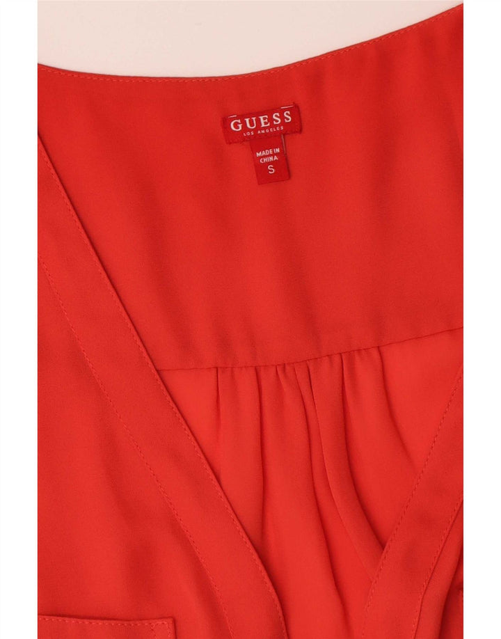 Guess Womens Vest Top UK 10 Small Red Polyester