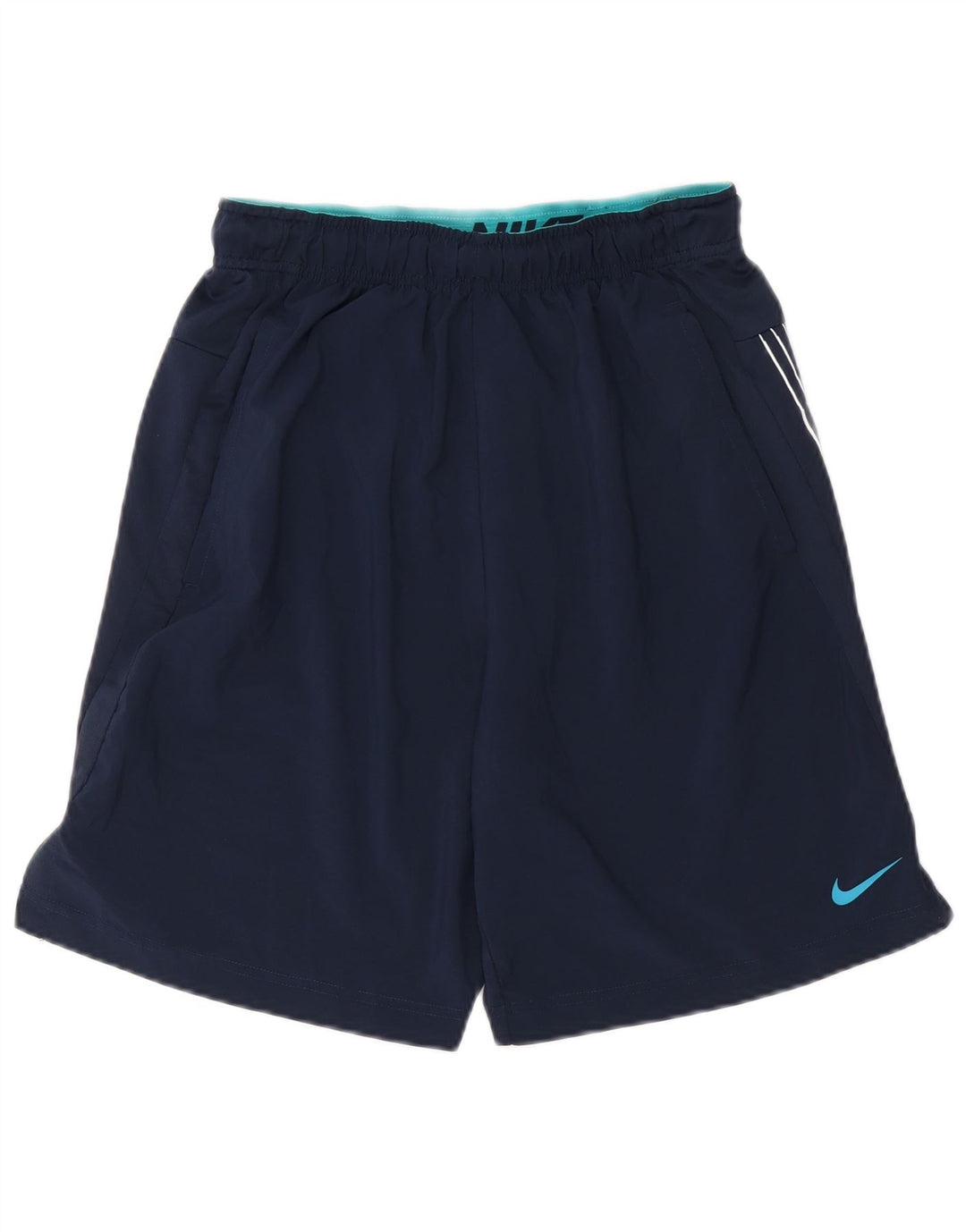 Nike Mens Dri Fit Graphic Sport Shorts Small  Navy Blue Polyester