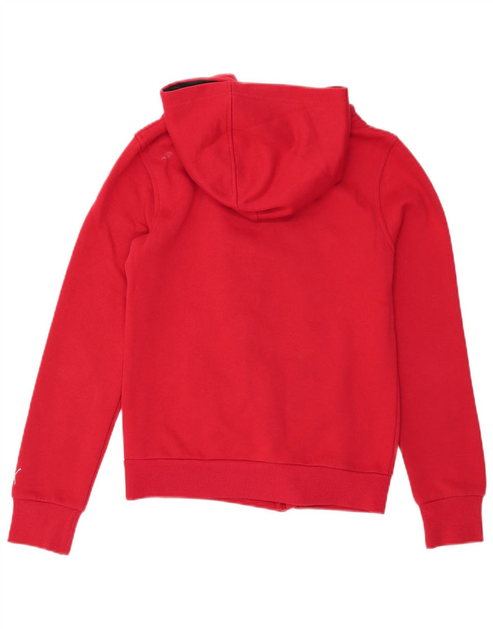 PUMA Womens Zip Hoodie Sweater UK 10 Small Red