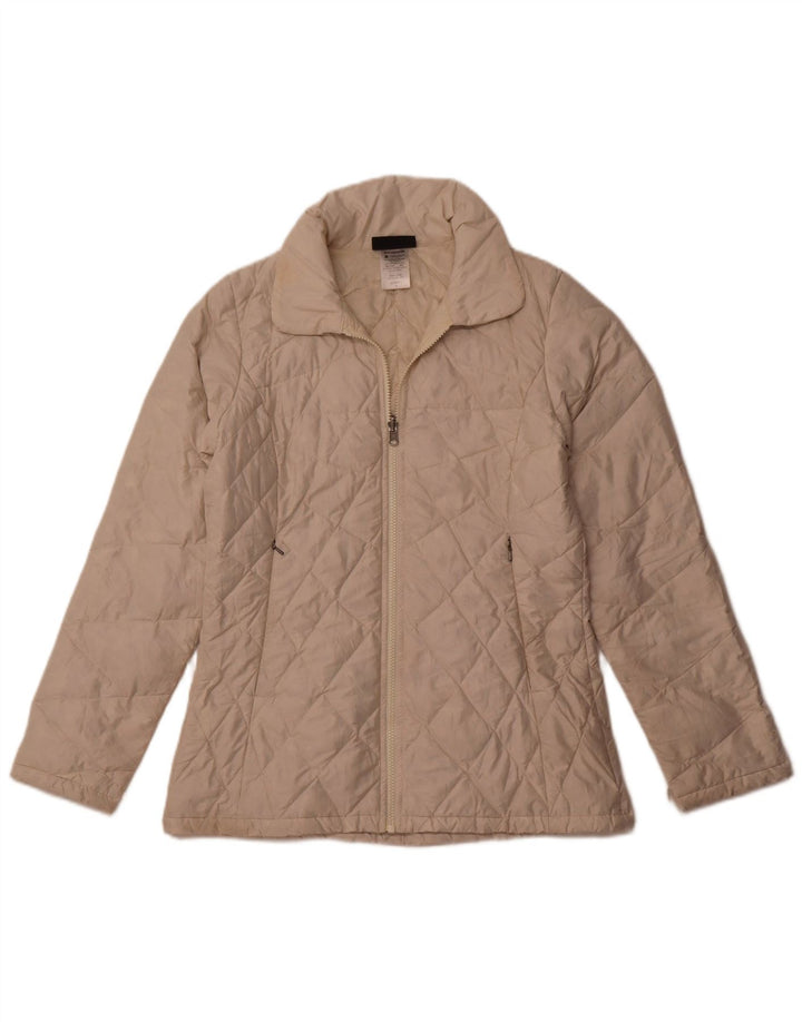 PATAGONIA Womens Quilted Padded Jacket UK 10 Small Off White Polyester
