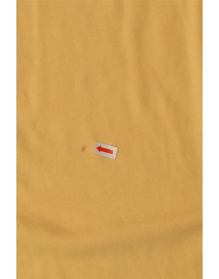 Izod Mens Polo Shirt Large Yellow Cotton