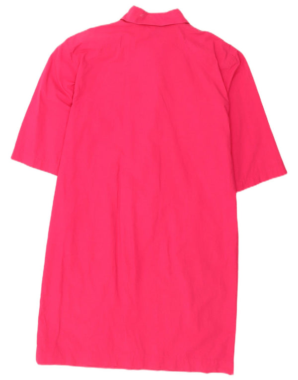 Vintage Womens Short Sleeve Pullover Shirt Dress IT 42 Medium Pink