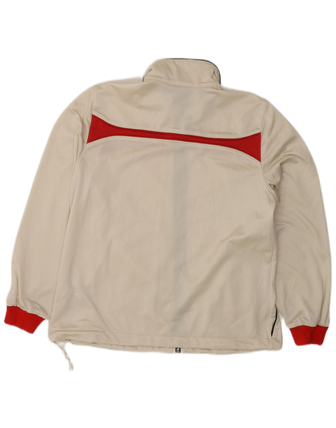 DIADORA Womens Tracksuit Top Jacket UK 14 Medium Off White Colourblock