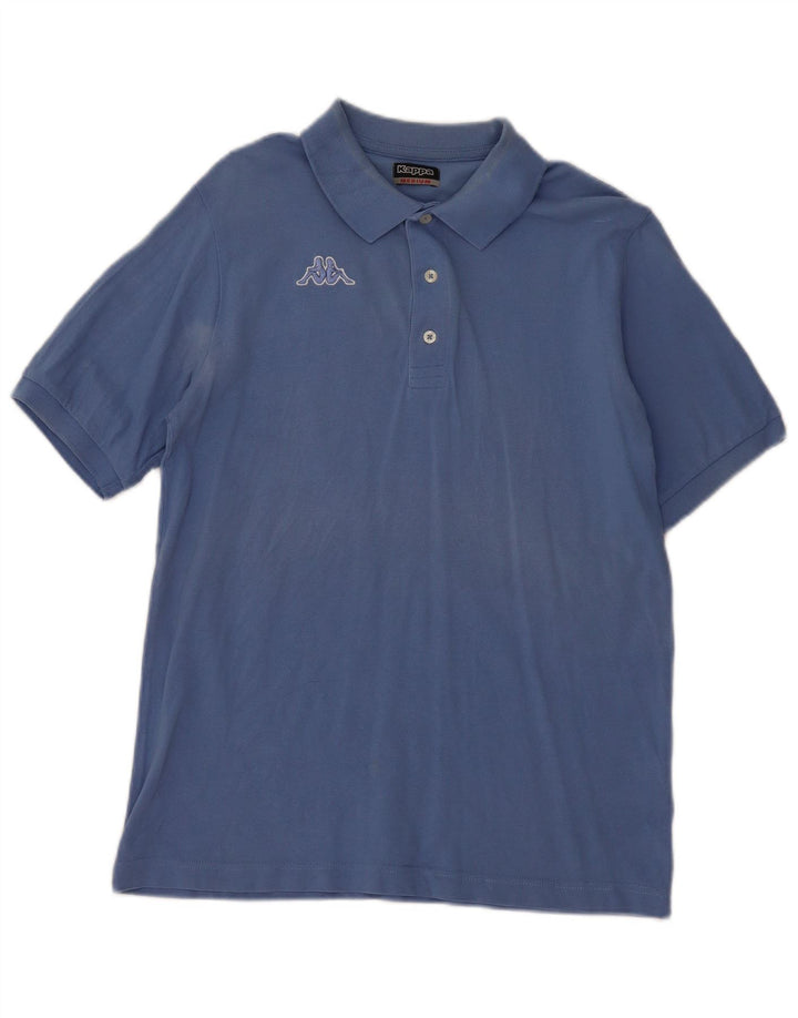 Kappa Mens Polo Shirt Medium Blue Cotton