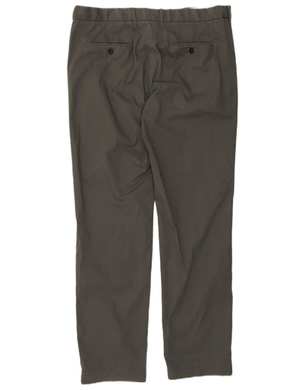 Marks & Spencer Mens Regular Fit Chino Trousers W38 L32 Green Cotton