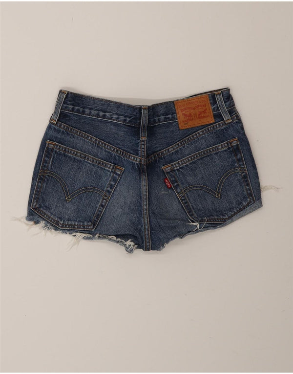 LEVI'S Womens 501 Denim Hot Pants W24 XS Blue Cotton