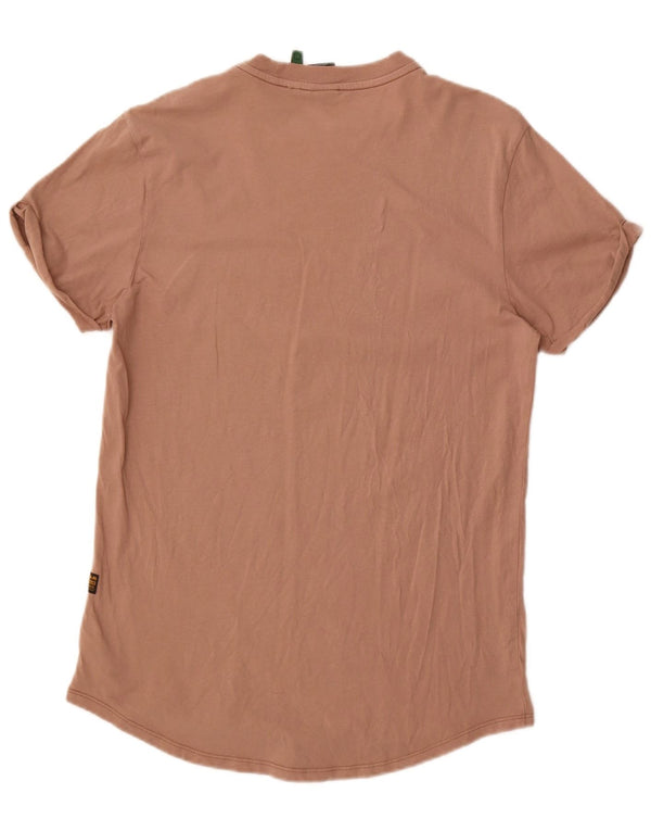 G-Star Mens T-Shirt Small Beige Cotton