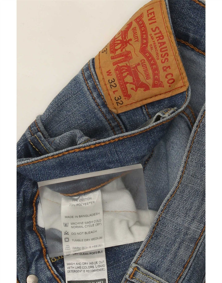 Levi's Mens 513 Straight Jeans W32 L28 Blue Cotton