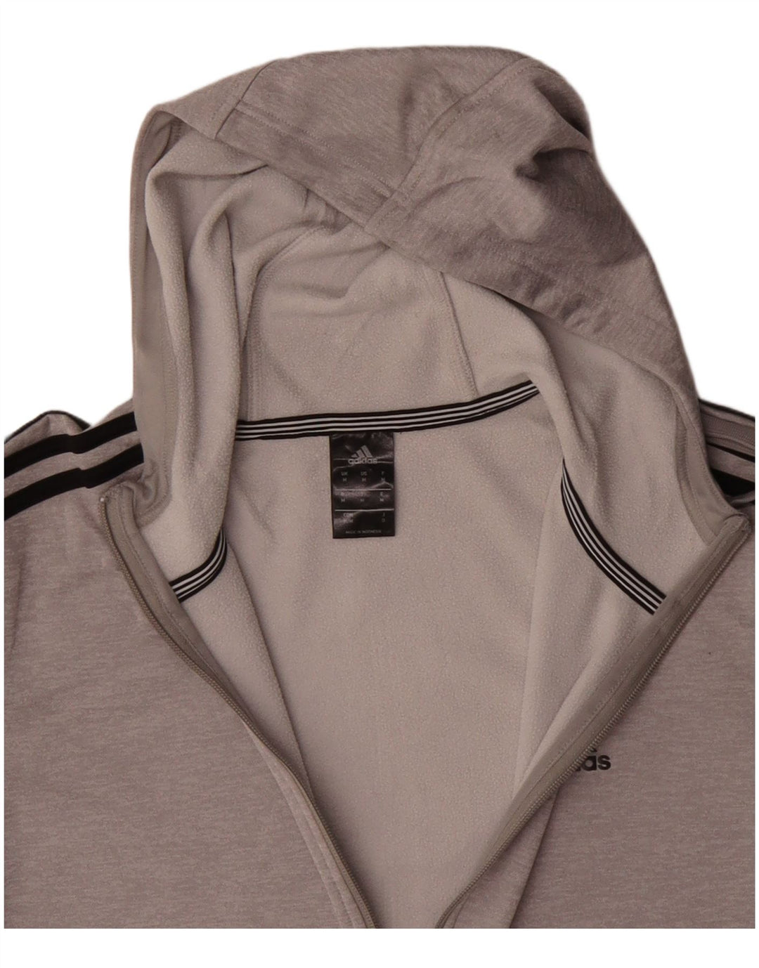 ADIDAS Mens Climawarm Zip Hoodie Sweater Medium Grey Polyester