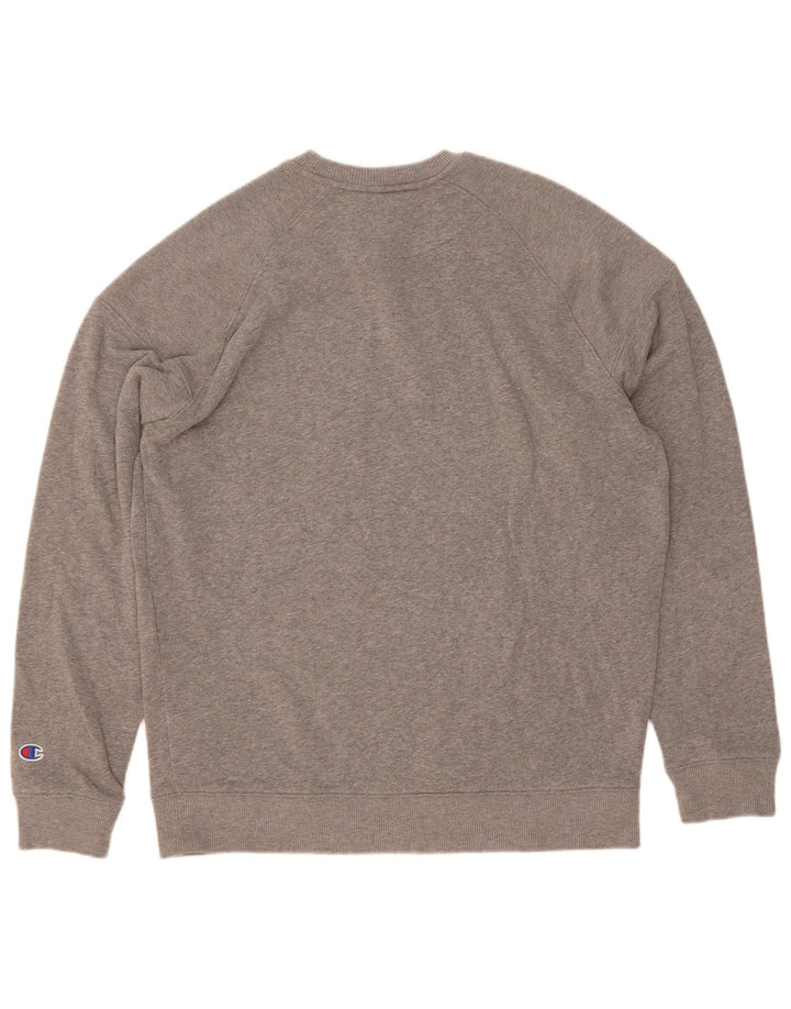 Champion Mens Sweatshirt Jumper Medium Grey Flecked Polyester