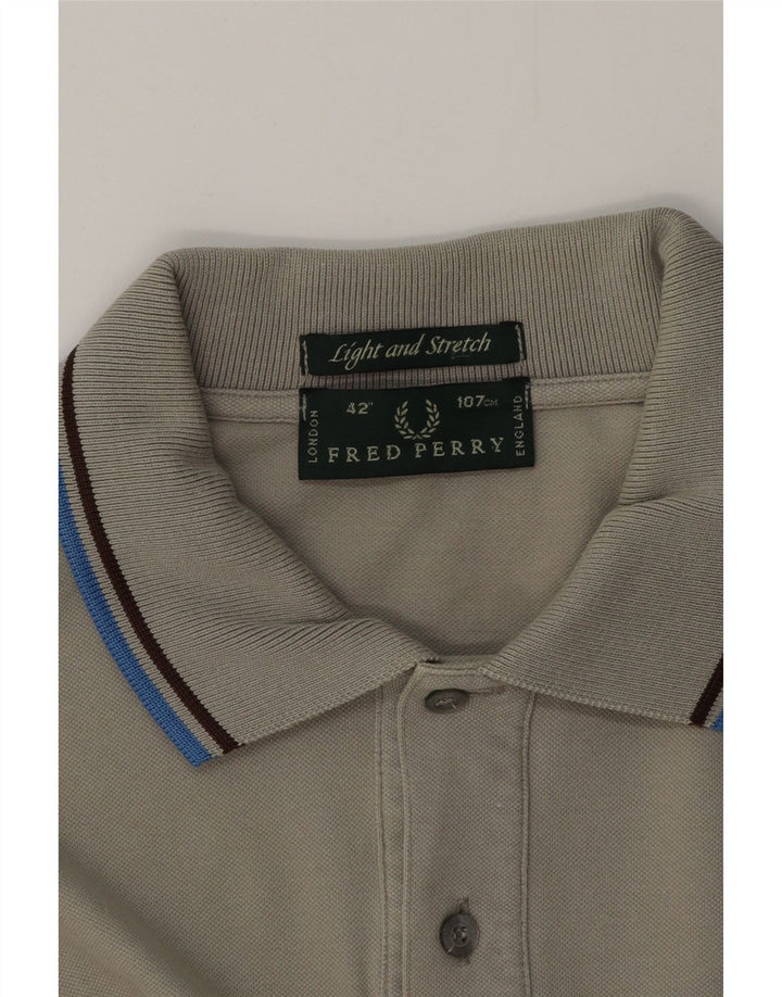 FRED PERRY Mens Polo Shirt Medium Grey