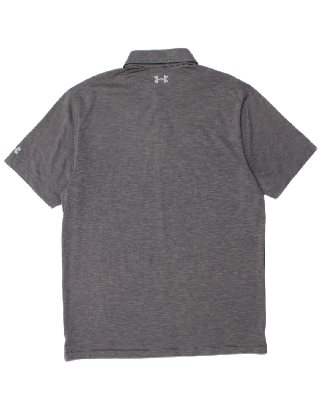 UNDER ARMOUR Mens Heat Gear Polo Shirt Medium Grey Striped