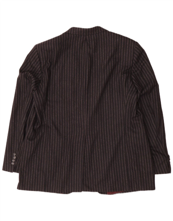 Pierre Cardin Mens 2 Button Blazer Jacket UK 40 Large Grey Pinstripe Wool