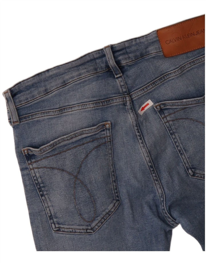 CALVIN KLEIN Womens Skinny Jeans W32 L32 Blue Cotton