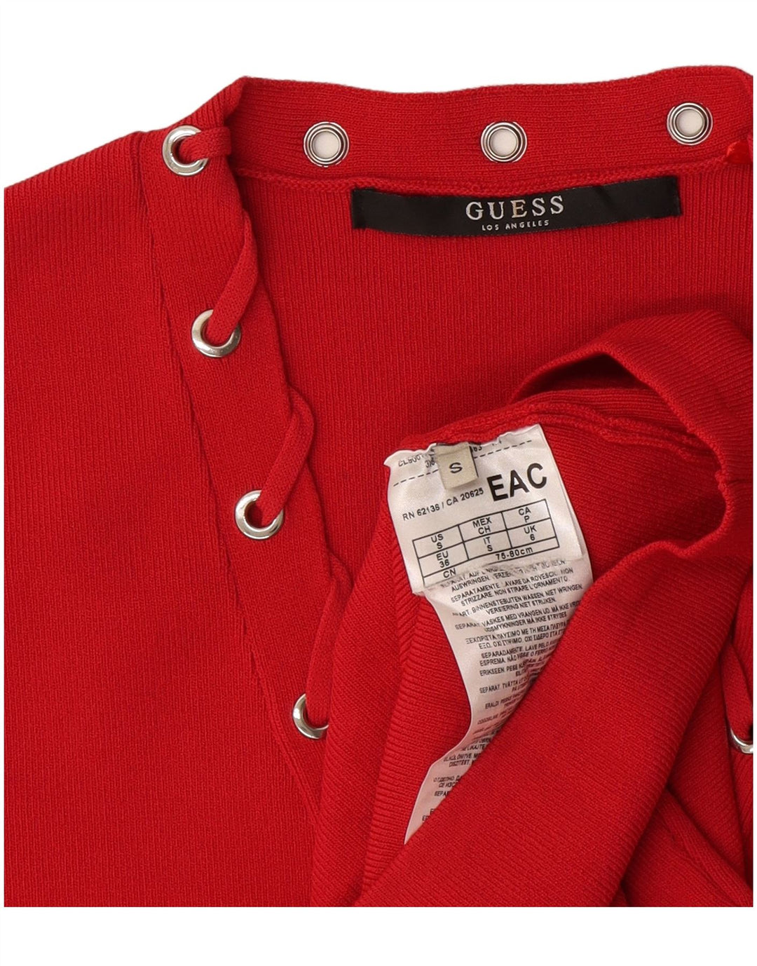 Guess Womens Sleeveless A-Line Dress UK 6 Small Red