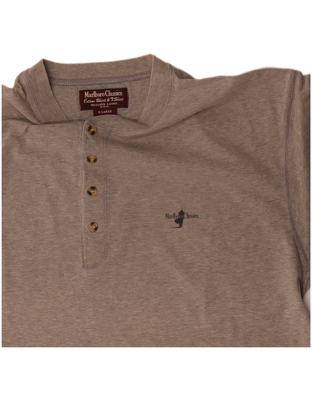 MARLBORO CLASSICS Mens T-Shirt Top XL Grey Cotton
