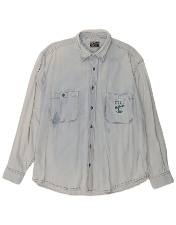 Uniform Mens Denim Shirt Large Blue