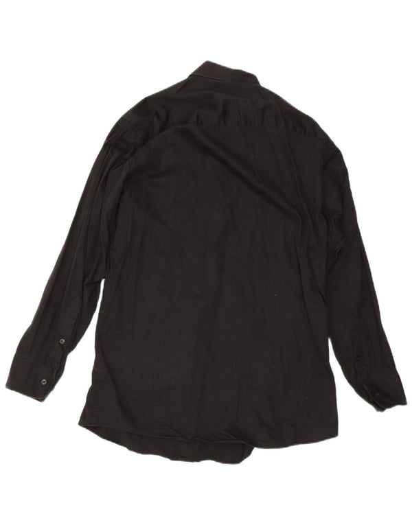 Calvin Klein Mens Shirt Size 16 Large Black Cotton