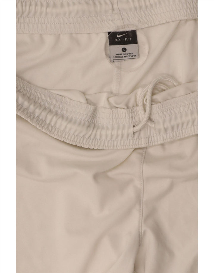 NIKE Mens Dri Fit Sport Shorts Large  White
