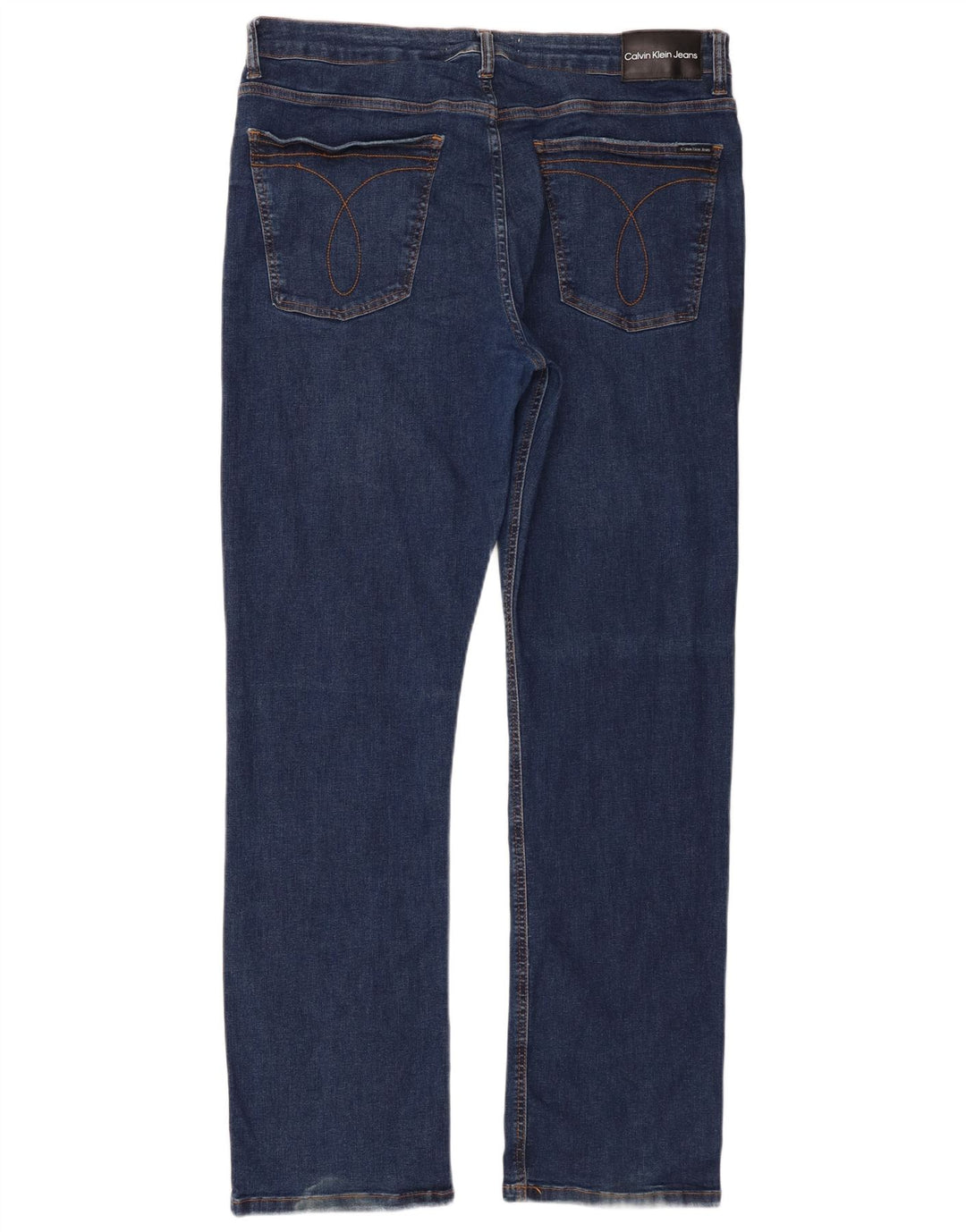 Calvin Klein Mens Distressed Straight Jeans IT 48 Medium W38 L33 Navy Blue