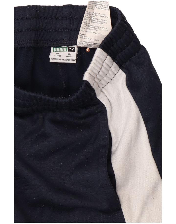 PUMA Boys Tracksuit Trousers Joggers 7-8 Years Small  Navy Blue