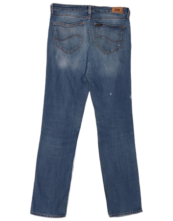 Lee Womens Marion Straight Jeans W30 L31 Blue Cotton