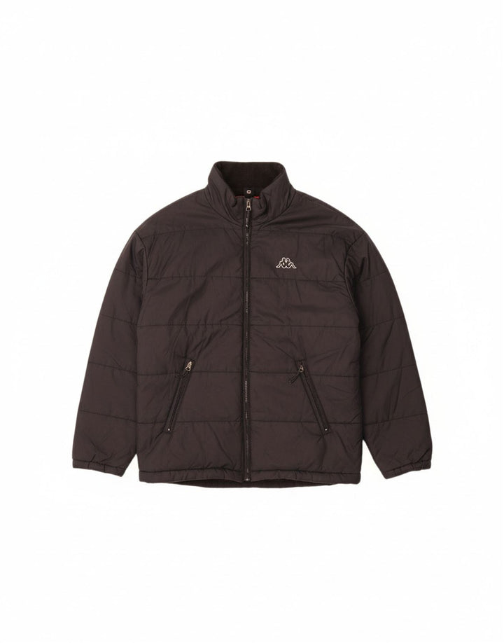 KAPPA Mens Padded Jacket UK 40 Large Black Polyamide Vintage Kappa and Second-Hand Kappa from Messina Hembry 
