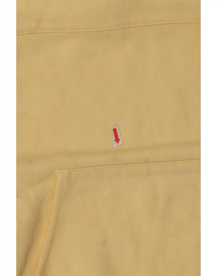 Adidas Womens Oversized Hoodie Jumper UK 14 Medium Yellow Cotton