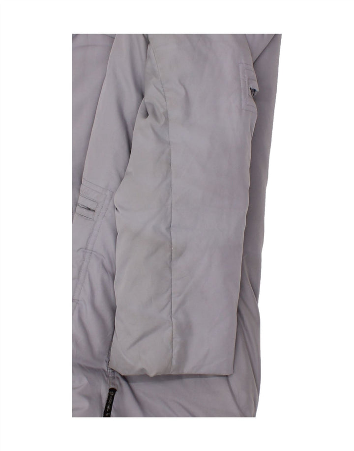 ARMANI JEANS Womens Hooded Duffle Coat UK 18 XL Grey Polyester Vintage Armani Jeans and Second-Hand Armani Jeans from Messina Hembry 