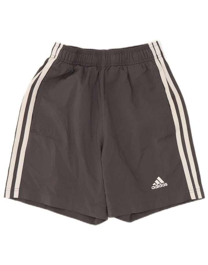 ADIDAS Boys Sport Shorts 9-10 Years XS  Grey Polyester