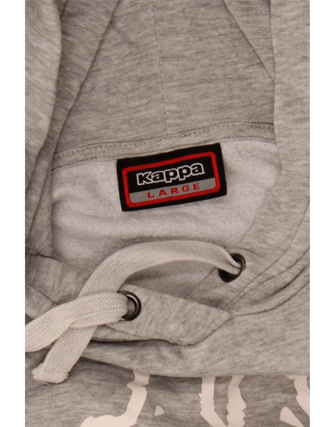 KAPPA Mens Graphic Hoodie Jumper Large Grey