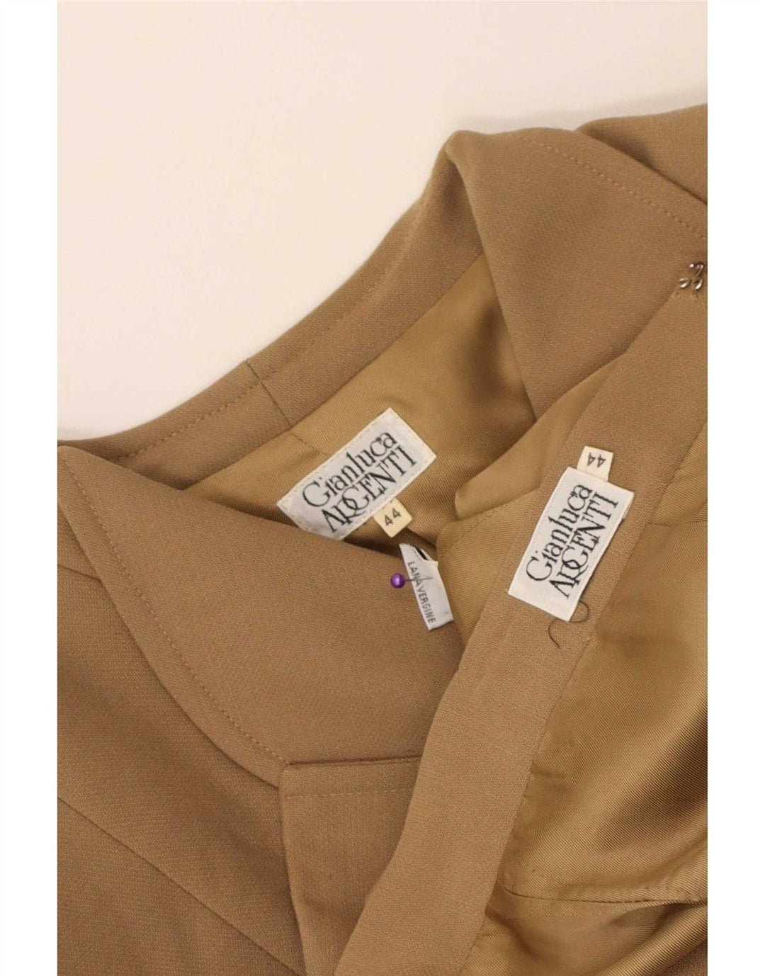 Vintage Womens Double Breasted 2 Piece Skirt Set IT 44 Medium W30 Brown