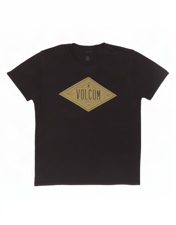 Volcom Mens Graphic T-Shirt Top Large Black Cotton